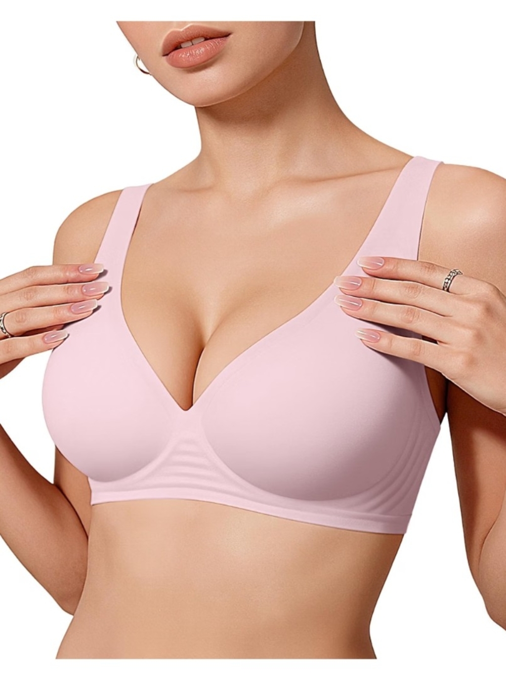 OEAK Wireless Jelly Bra Pink 2XL Like New